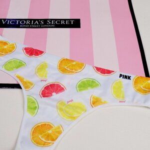 new with tags! VS PINK no show seamless thong citrus summer